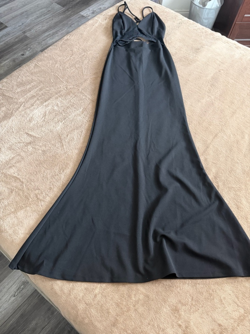 Fashion Nova Black Cutout Maxi Dress